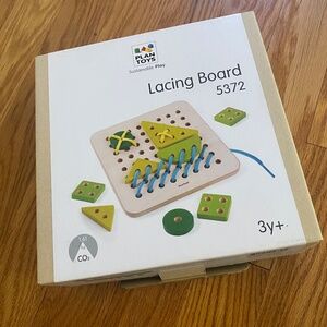 Plan Toys Lacing Board - Nontoxic wooden developmental toy